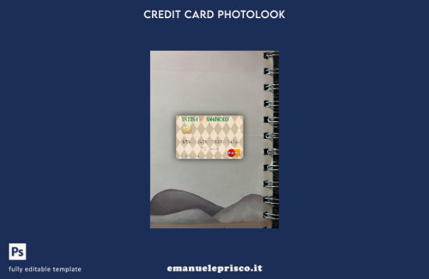 modello frontale photolook mastercard stile Italia Intesa Sanpaolo verificato